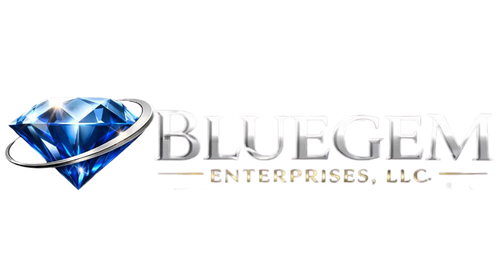 bluegem transparent logo side by side